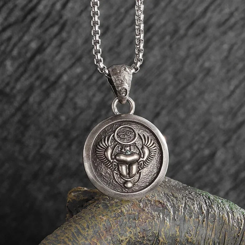 Gothic Green Stone Bull Skull Necklace Pendant Punk Animal Necklace Mens Taurus Zodiac Amulet Jewelry Anniversary Gift