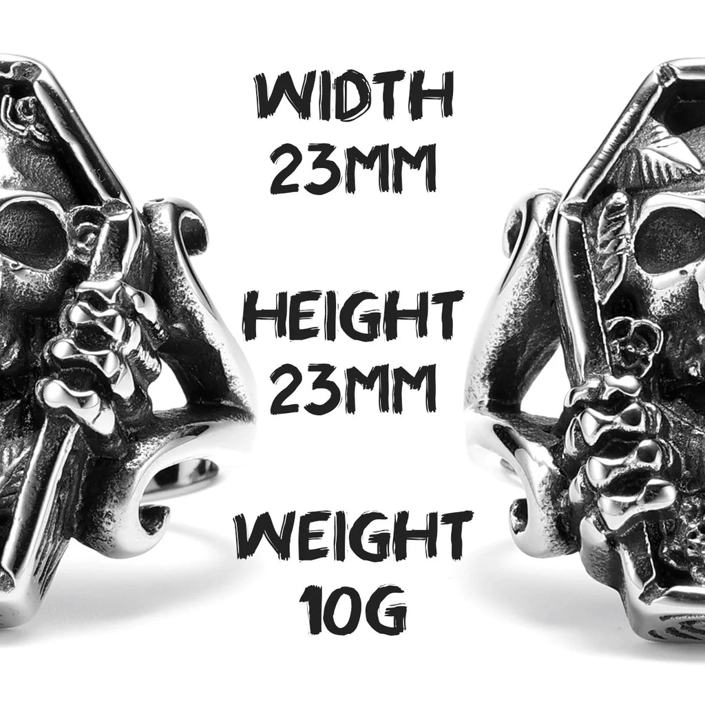 Mummy Skull Ring — Stainless Steel