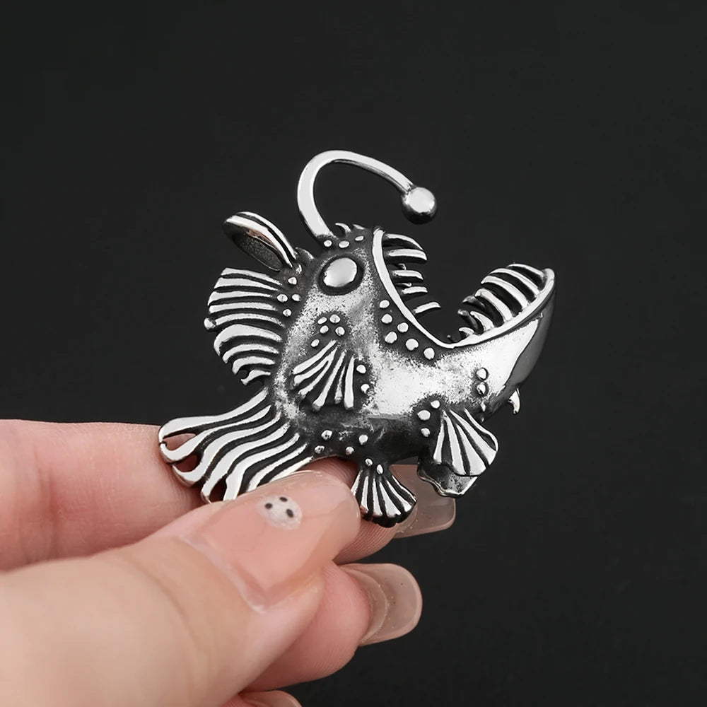 Lantern Fish Pendant — 316L Stainless Steel