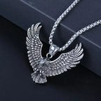 Stainless Steel Eagle Pendant Necklace Vintage