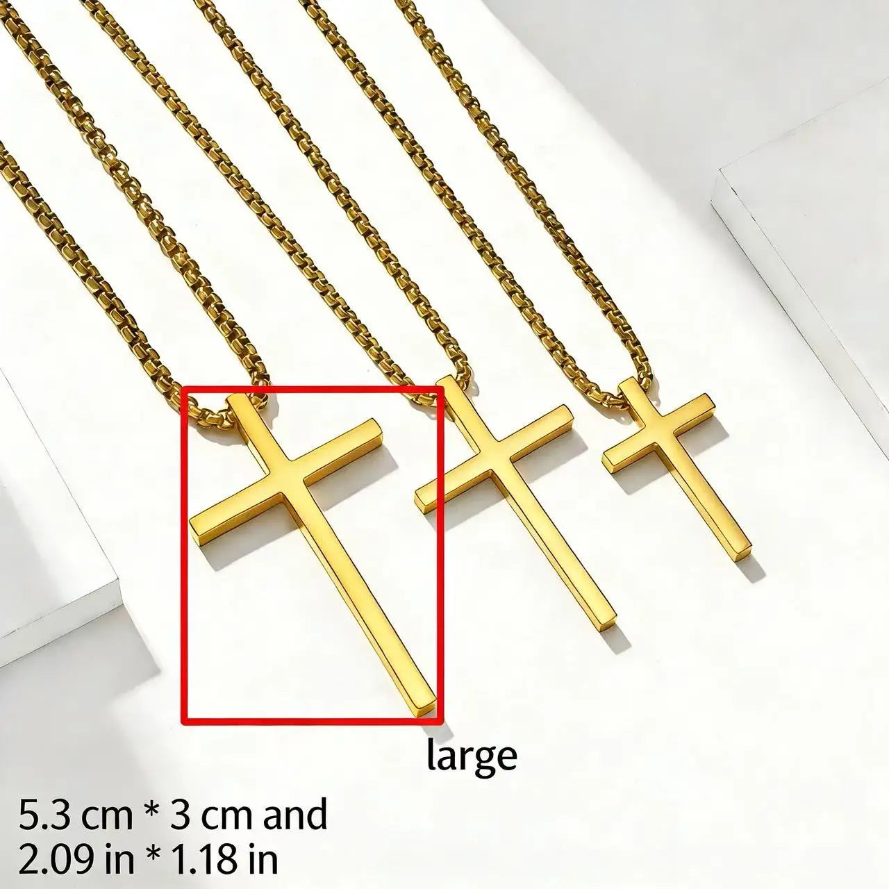 Cross Steel Pendant Double-sided Glossy Surface