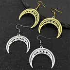 Moon Gold Pendant Witchcraft Divination Hoop Crescent