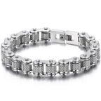 Punk Rock Bracelet for Man 11/13MM Men's Stainless Steel Motorcycle Chain Bracelets Biker Jewelry Hip Hop Charms for