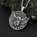Odin Steel Pendant Vintage Nordic Vikings Head
