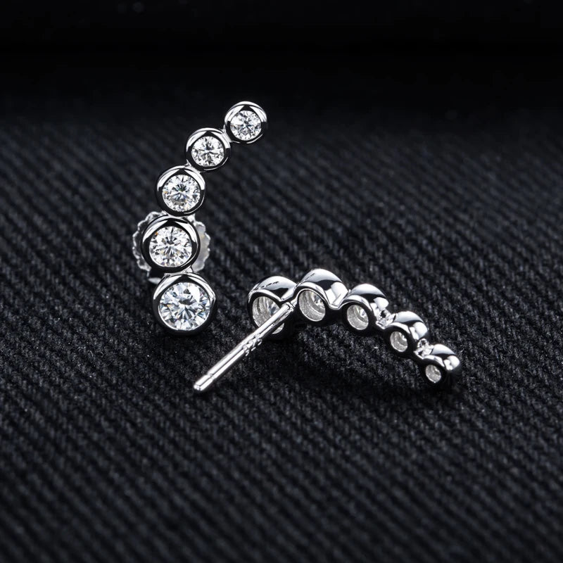 Iced Out Stud Earrings — 925 Silver
