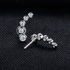 Iced Out Stud Earrings — 925 Silver