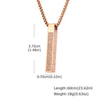 Ayatul Kursi Geometric Square Pendant Necklace, Stainless Steel Box Chain Necklace for Men, Religious Prayer Amulet