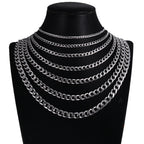 Cuban Curb Chain Choker 7.5mm — Stainless Steel