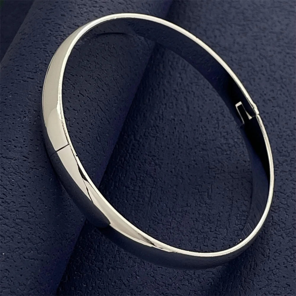Fashion 925 Sterling Silver Woman Cuff Bracelet Open Leaf Shaped Adjustable Charm Bangle Girls Party Jewelry Christmas Gifts