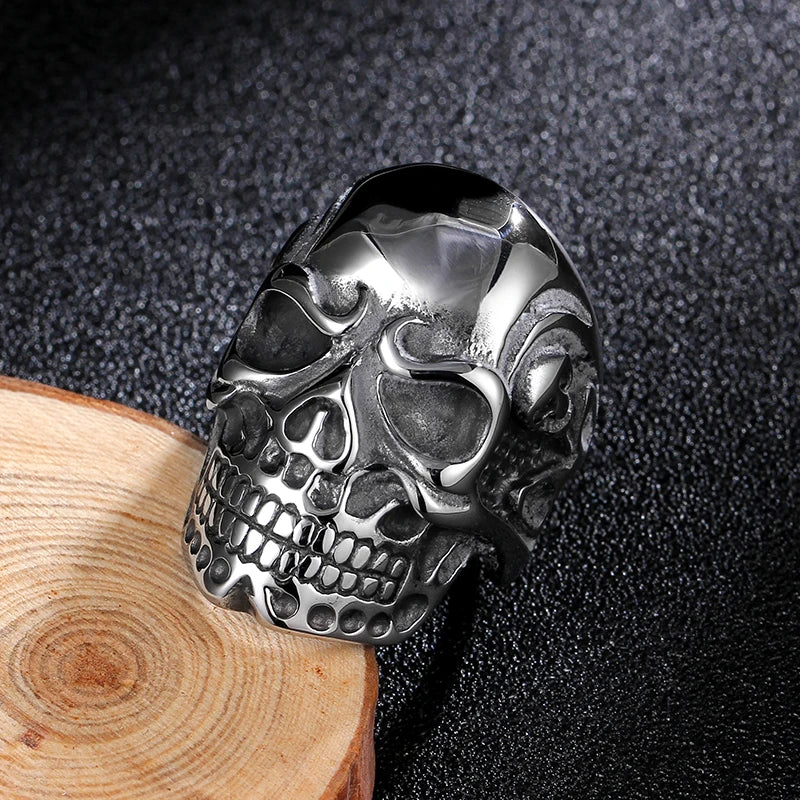 Vintage Viking Shield Ring — Stainless Steel