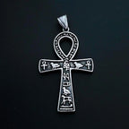 Stainless Steel Ancient Egypt Eye of Horus Pendant Necklace Vintage Egyptian Pharaoh Amulet Rune Men's Necklace Jewelry