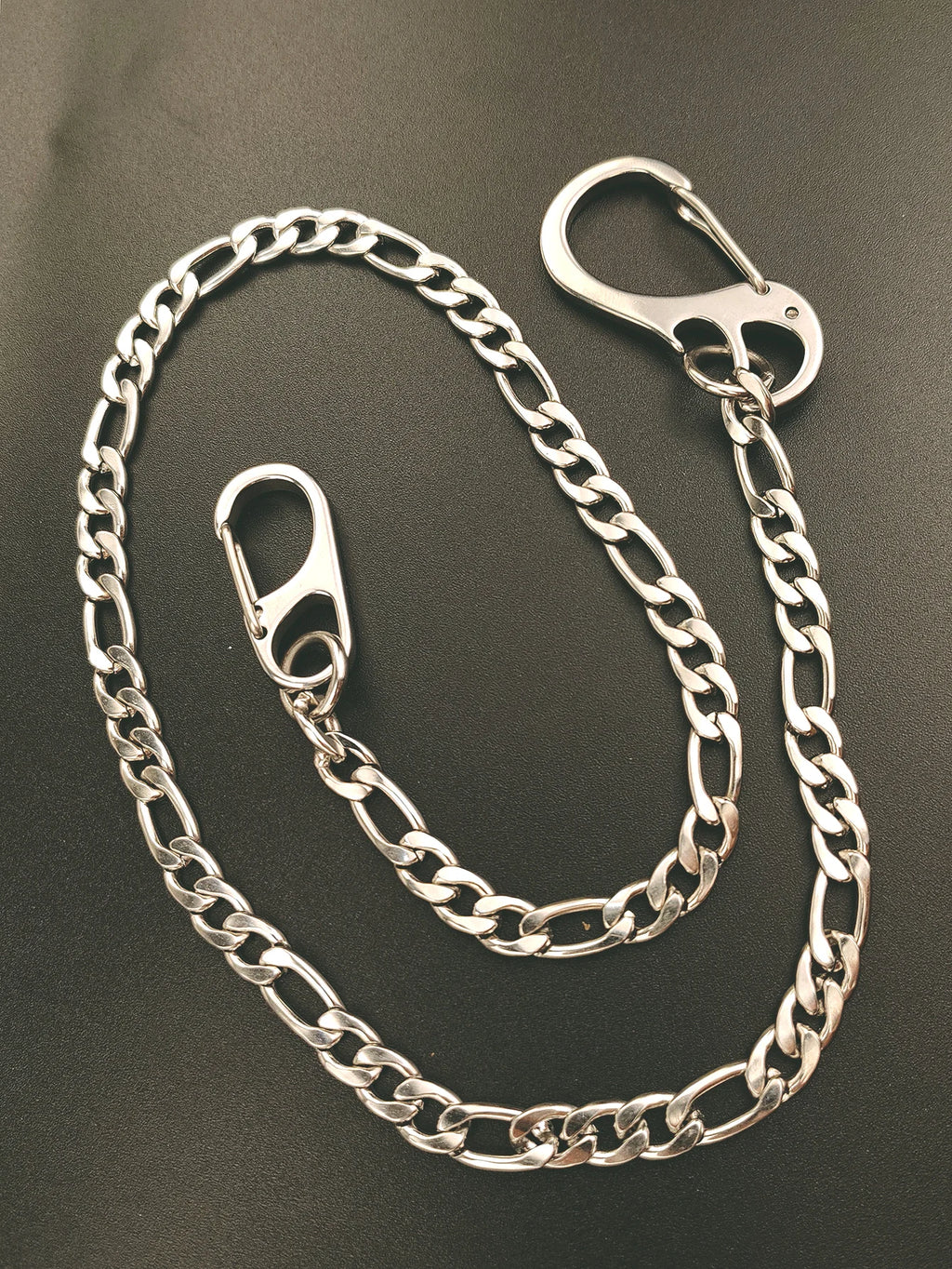 Figaro 3:1 Choker Necklace Jeans Chain 21 Inch — Stainless Steel