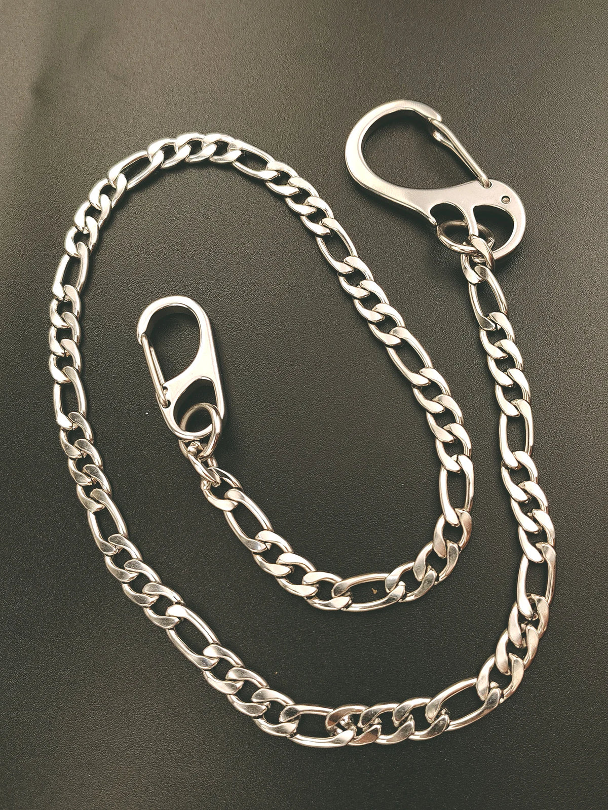 Figaro 3:1 Choker Necklace Jeans Chain 21 Inch — Stainless Steel