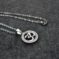 Iced Out OM Pendant Necklace — Stainless Steel