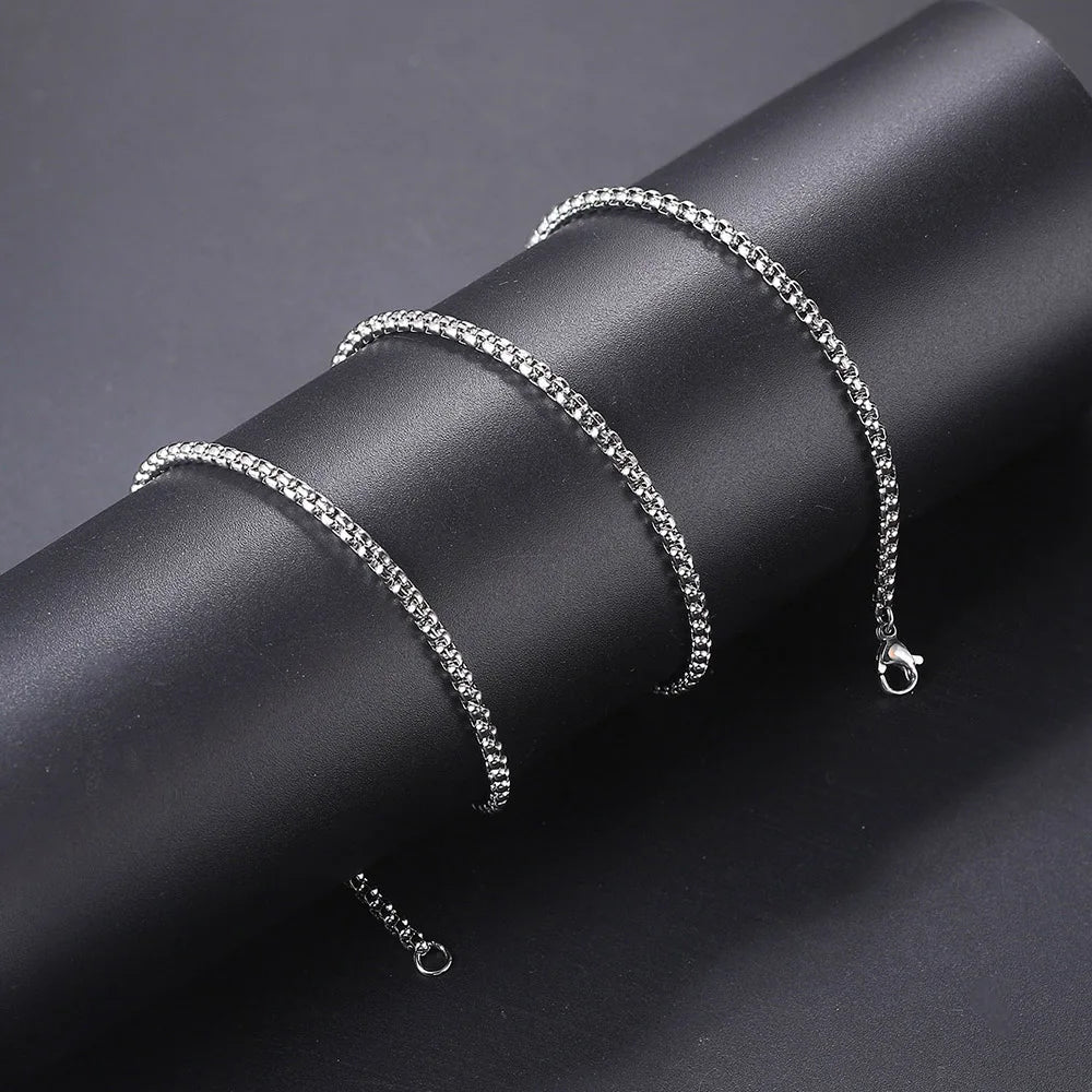 Box Chain Necklace Stainless Steel 3MM