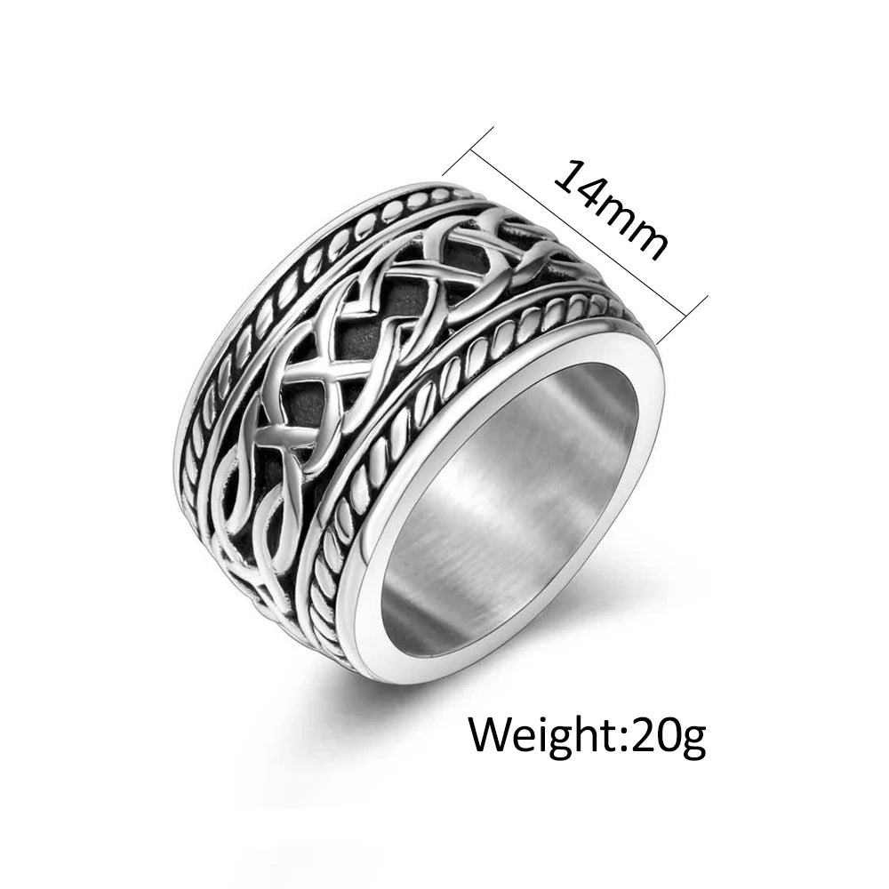 Celtic Spiral Knot Ring — Stainless Steel