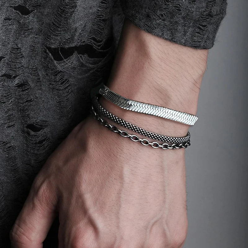 Stainless Steel Snake Bracelet Blade Chain