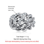 Iced Out Cuban Ring — 925 Silver
