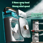 New 3 In 1 Fan AIr Conditioner Household Mini Air Cooler LED Night Light Portable Humidifier Air Adjustment Fan Office