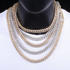 Iced Out Cuban Link Chain Necklace — Copper Alloy 15mm
