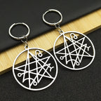 Statement Silver Drop Earrings — Stainless Steel