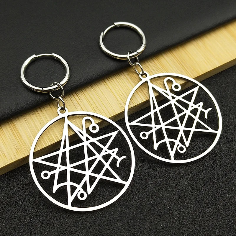 Statement Silver Drop Earrings — Stainless Steel