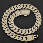 Iced Out Cuban Chain Necklace Stainless Steel