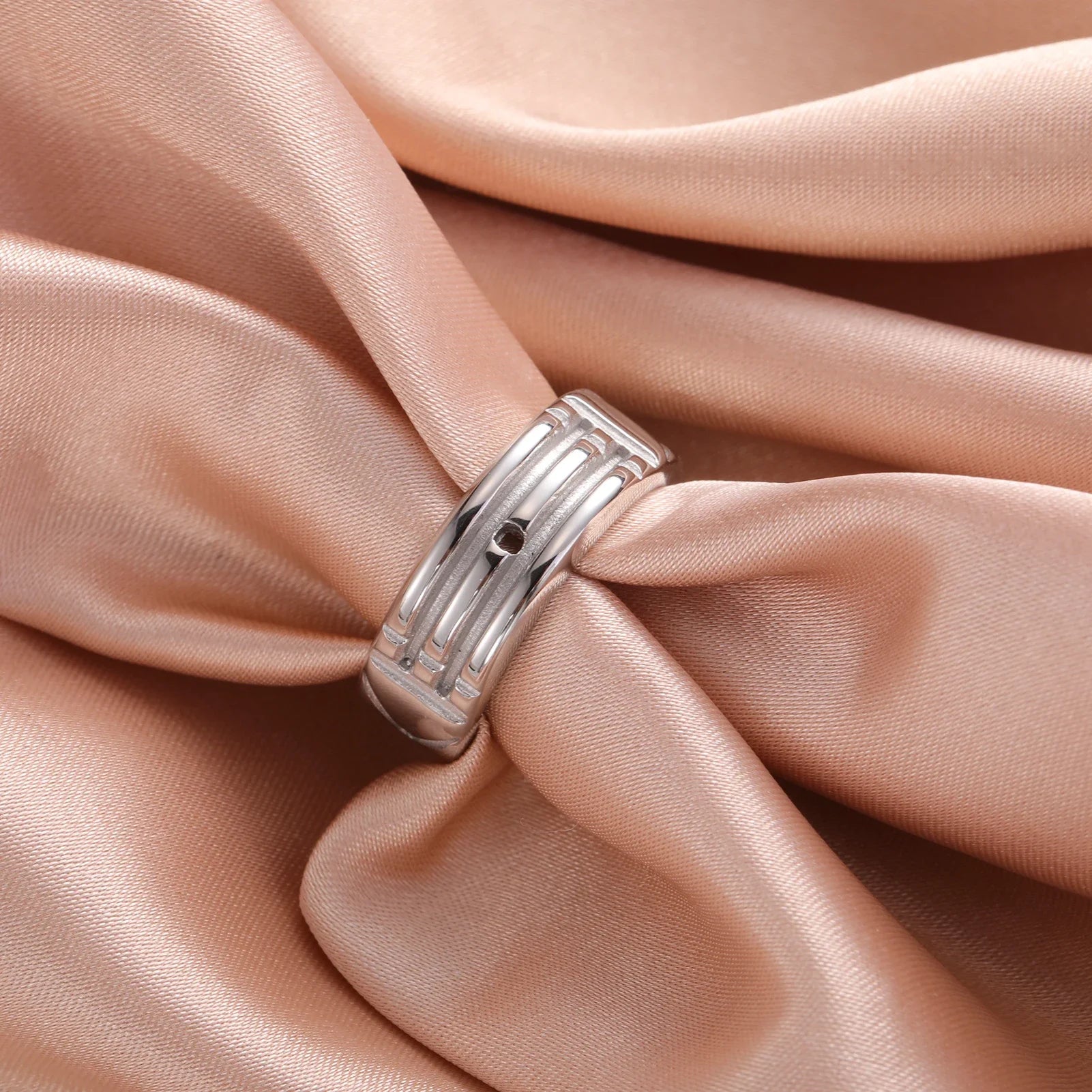 Minimalist Atlantis Amulet Ring — Stainless Steel