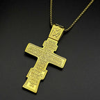Orthodox IC XC Icon Crucifix Pendant Necklace — Stainless Steel