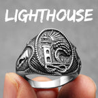 Anchor Lighthouse Ring — Stainless Steel