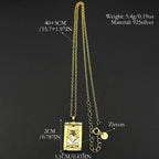 Heart Two-Tone Pendant Sterling Zircon Tarot Card