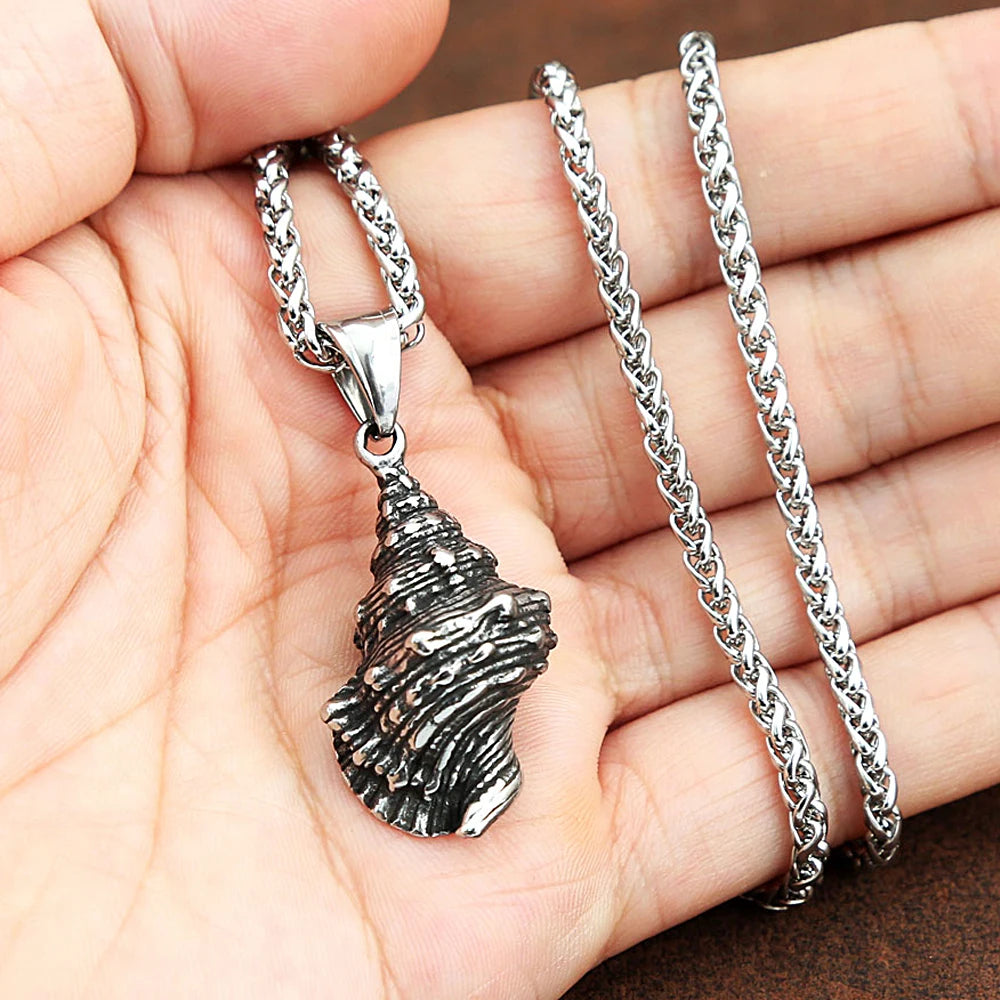 Seashell Pendant — Stainless Steel