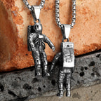 Spaceman Pendant Necklace — Stainless Steel