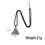 Fashion Men Stainless Steel Necklace Triangle Pendant Hip Hop Necklaces for Men Creative Jewelry Accessories Anniversary Gift