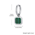 Natural Stone Huggie Hoop Earrings — SS