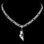 Israel Star of David Map Necklace — Stainless Steel