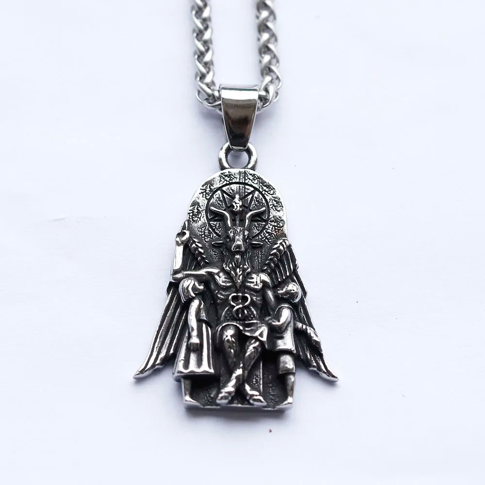 Anubis Stainless Steel Pendant Necklace