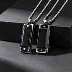 Harmonica Pendant Necklace — Stainless Steel Bead Chain