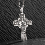 Vintage Catholic Cross Pendant Necklace — Amulet