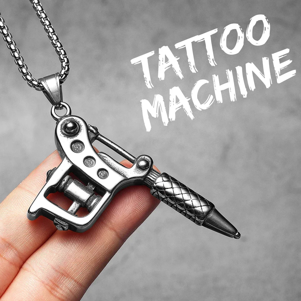 Barber Tools Pendant Necklace — Stainless Steel