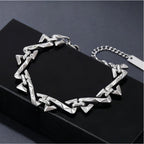 Letter Z Thorn Barbed Wire Link Chain Bracelet for Men & Women