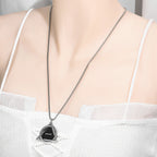 Triangle Stainless Steel Pendant Necklace For Men Women Luxury Hip Hop Necklaces Fashion Simple Retro Accessories