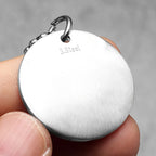 Eagle Badge Pendant Necklace Stainless Steel