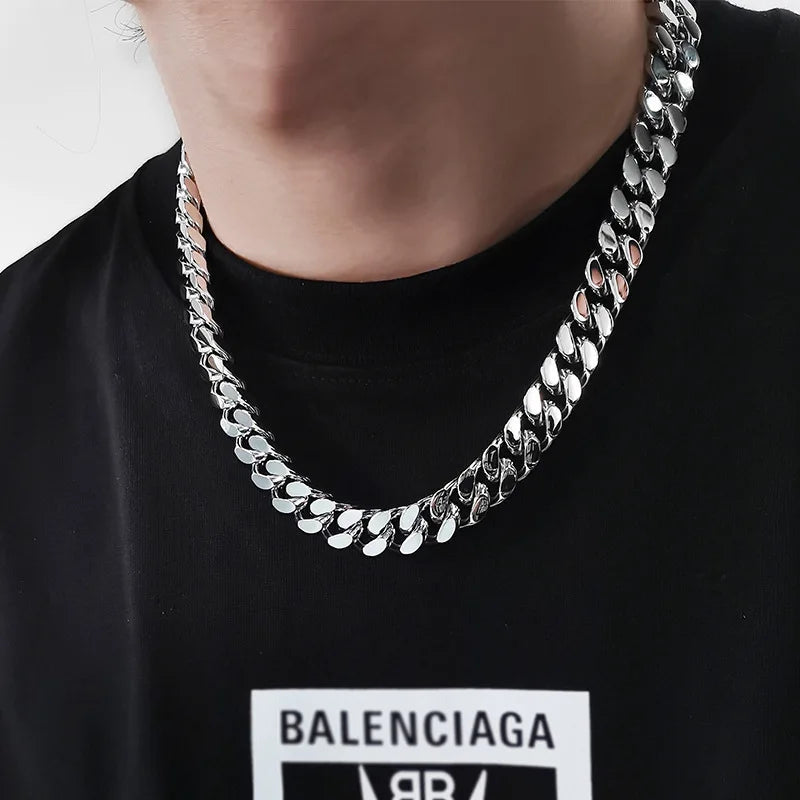 Cuban Steel Chain 316L Rock Punk Style 8MM