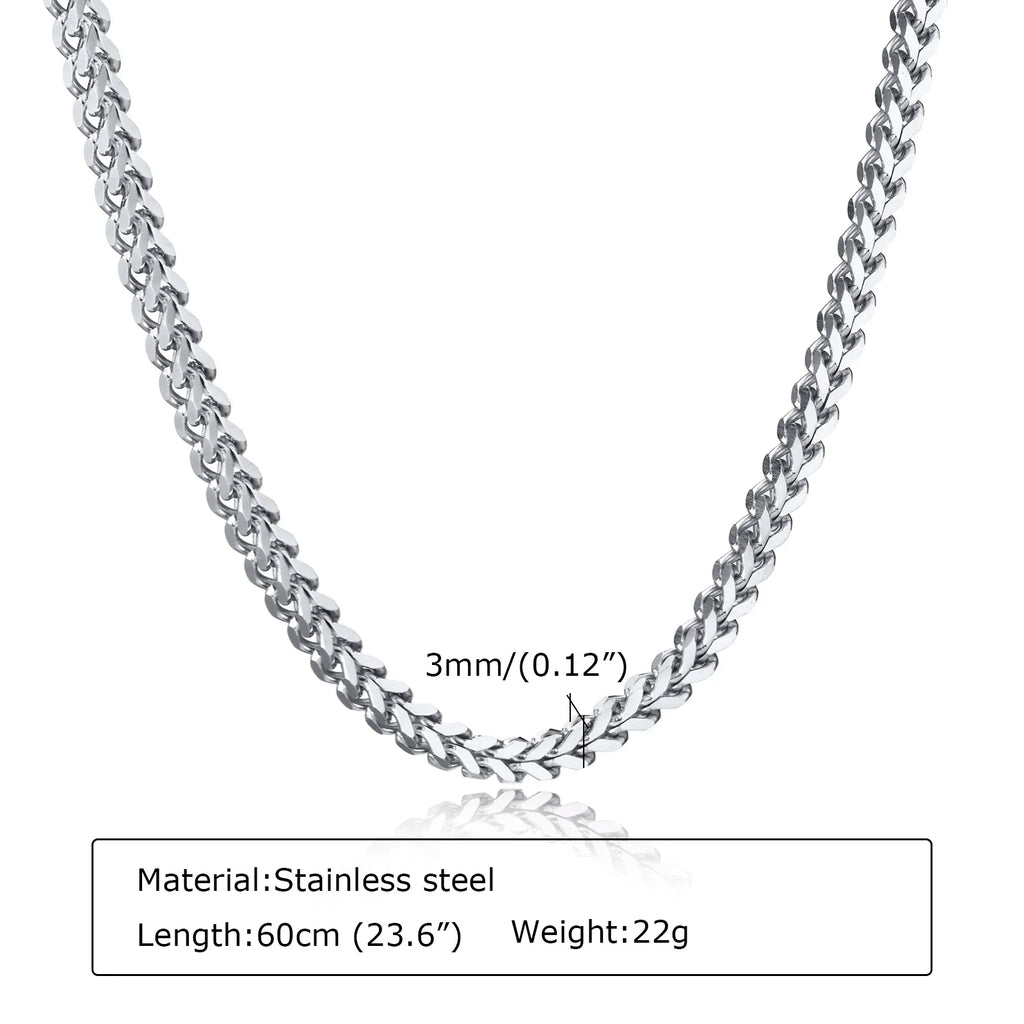 Franco Chain Necklace 3mm — Stainless Steel