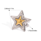Pentagram Geometric Chain Necklace — Gold-Tone
