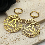 Celtic Knot Steel Pendant Viking Rune Triquetra