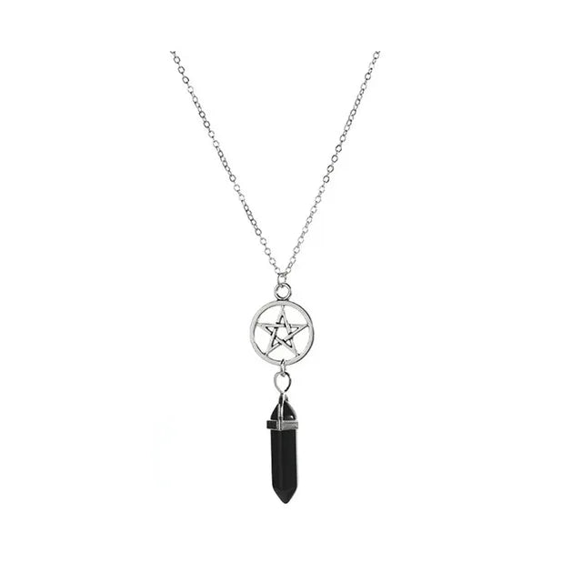 Pentagram Pendant Necklace — Gothic Chain 60cm