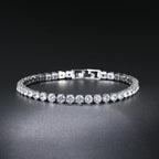 ZHOUYANG Tennis Bracelets For Women Simple Luxury Round Crystal Gold Color Bangle Chain Wedding Female Gift Wholesale Jewelry