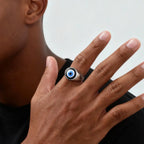 Evil Eye Signet Ring — Stainless Steel
